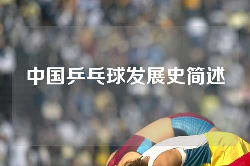 中国乒乓球发展史简述