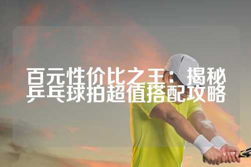 百元性价比之王：揭秘乒乓球拍超值搭配攻略