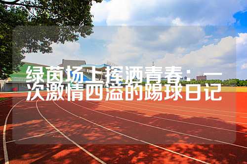 绿茵场上挥洒青春：一次激情四溢的踢球日记