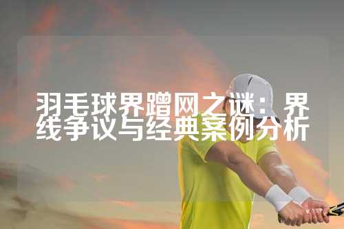 羽毛球界蹭网之谜：界线争议与经典案例分析