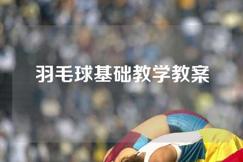 羽毛球基础教学教案