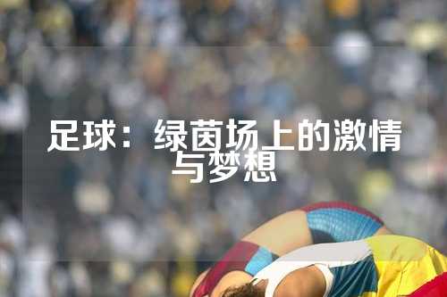 足球：绿茵场上的激情与梦想